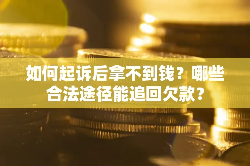 武汉如何起诉后拿不到钱？哪些合法途径能追回欠款？