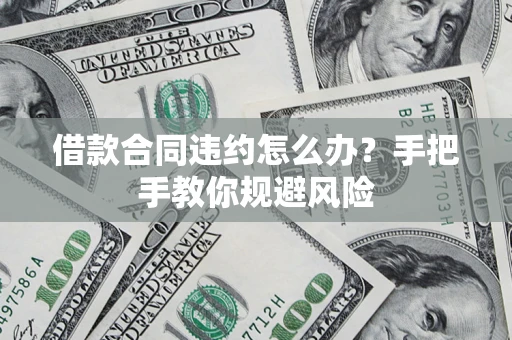 武汉借款合同违约怎么办？手把手教你规避风险