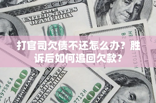 武汉打官司欠债不还怎么办？胜诉后如何追回欠款？