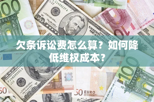 武汉欠条诉讼费怎么算？如何降低维权成本？