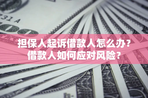 武汉担保人起诉借款人怎么办？借款人如何应对风险？