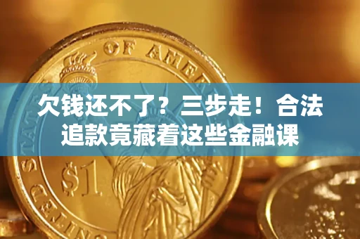 武汉欠钱还不了？三步走！合法追款竟藏着这些金融课