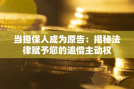 武汉当担保人成为原告：揭秘法律赋予您的追偿主动权