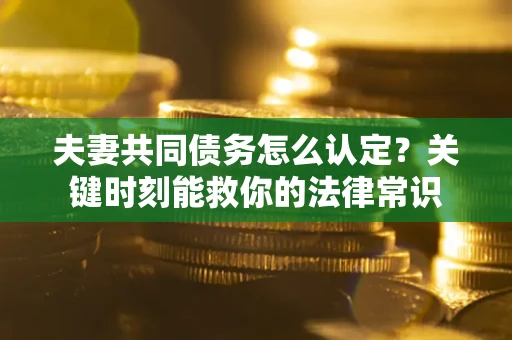 武汉夫妻共同债务怎么认定？关键时刻能救你的法律常识
