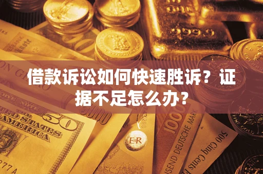 武汉借款诉讼如何快速胜诉？证据不足怎么办？