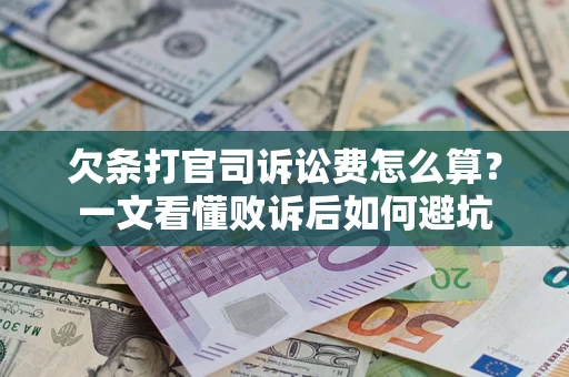 武汉欠条打官司诉讼费怎么算？一文看懂败诉后如何避坑