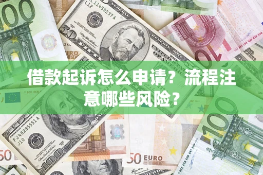 武汉借款起诉怎么申请？流程注意哪些风险？